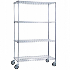 Portable Adjustable 4 Wire Shelf Linen Cart - 24